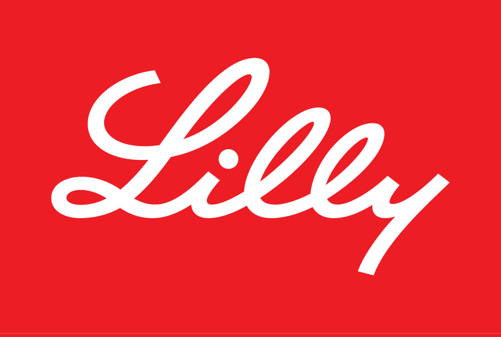 Lilly logo on red background