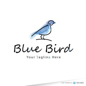 Blue Bird logo template preview