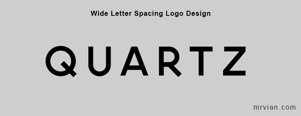 wide letter spacing logo
