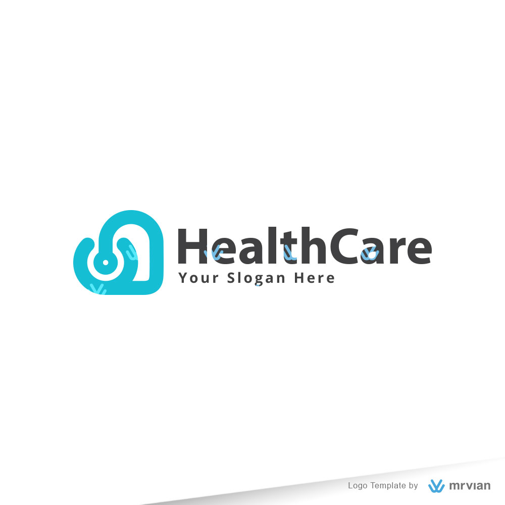 Heart & Stethoscope Medical Logo Template (2 Versions) - Mrvian
