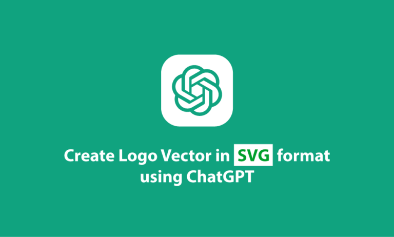 How to Make a Logo Design Vector Only with ChatGPT