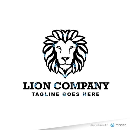 Exotic Lion Head Logo Template - Mrvian