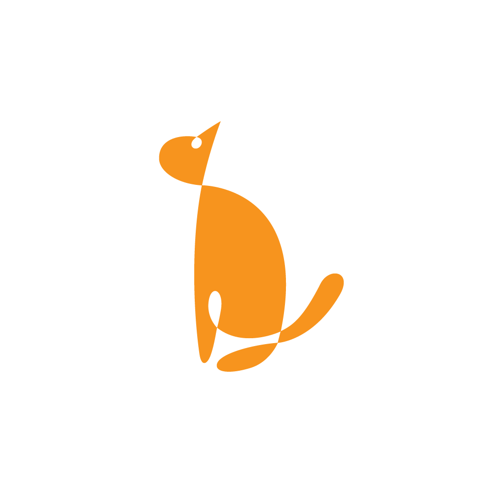 cat logo in overlaping line style 
