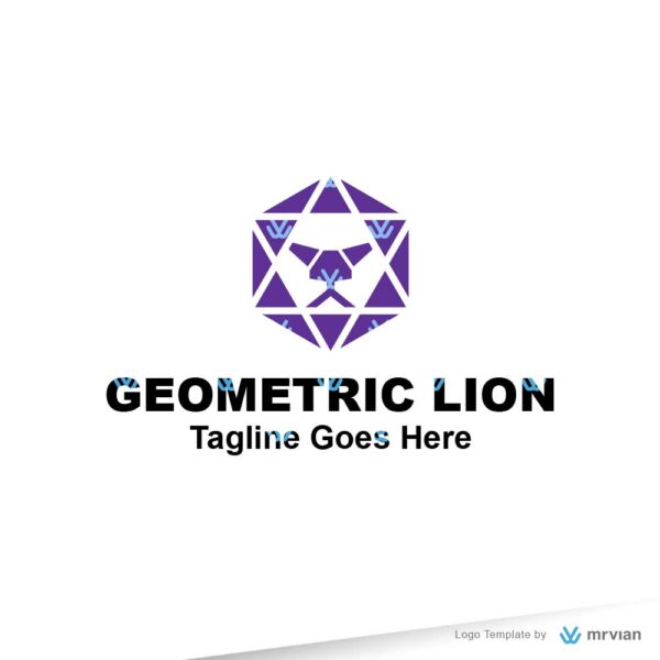 Geometric Lion Head Logo